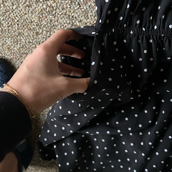 Old Navy Size Small Black Polka Dot Romper Spring Summer Pockets - Picture 2 of 5
